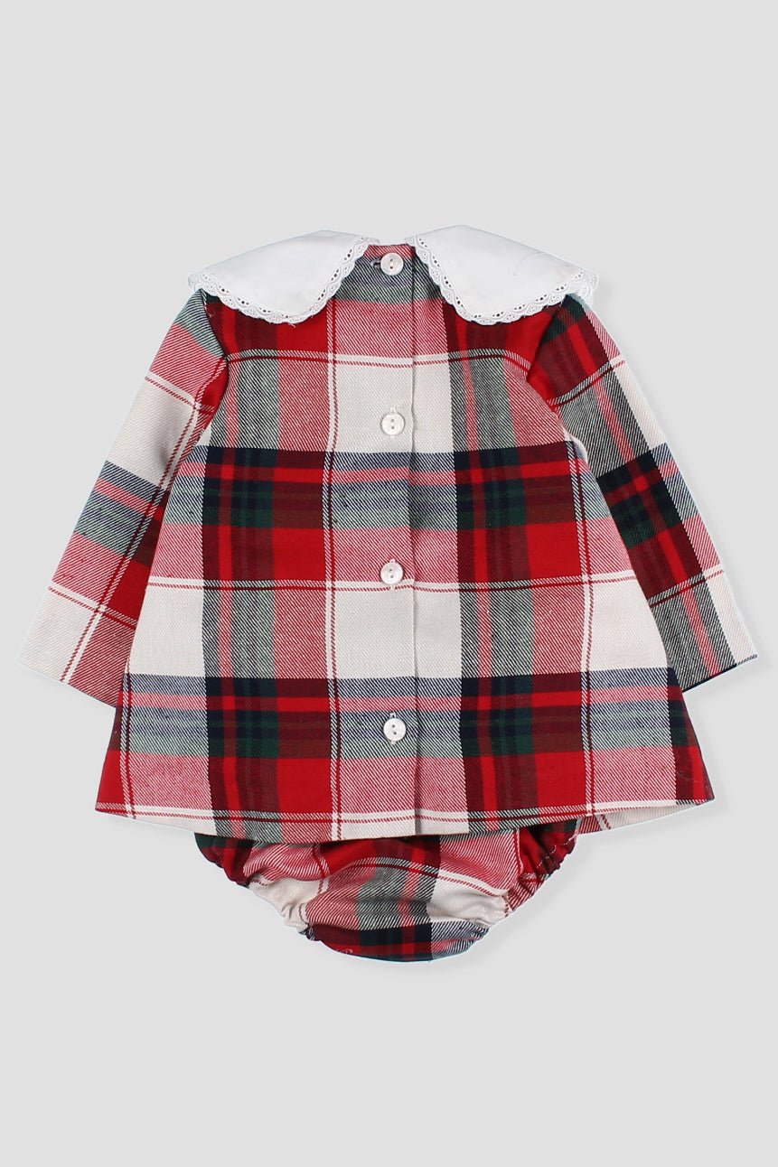Foque "Ophelia" Red Tartan Dress & Bloomers - Millie and John
