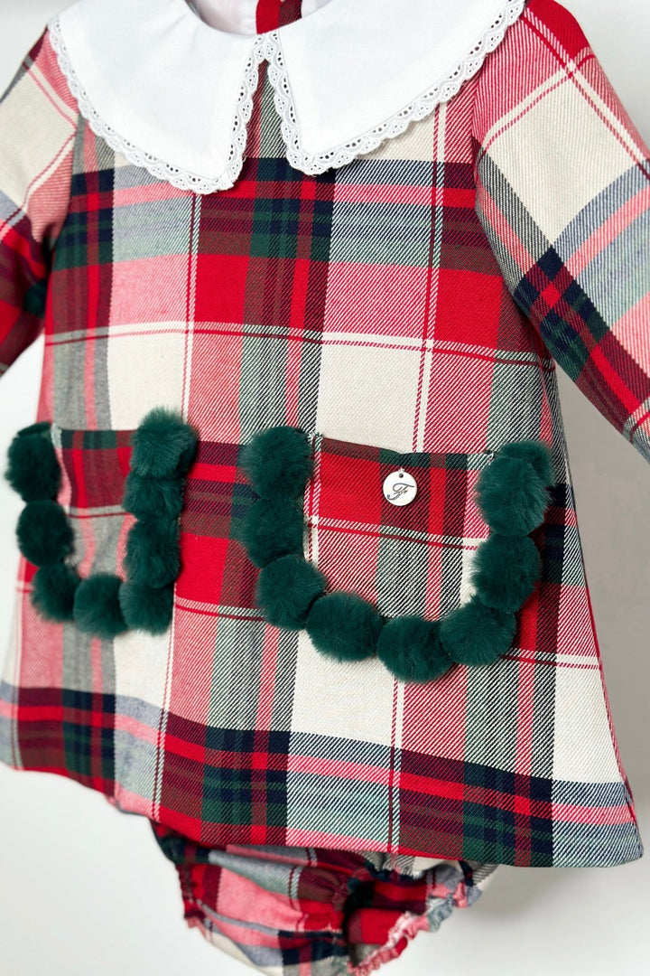 Foque "Ophelia" Red Tartan Dress & Bloomers - Millie and John