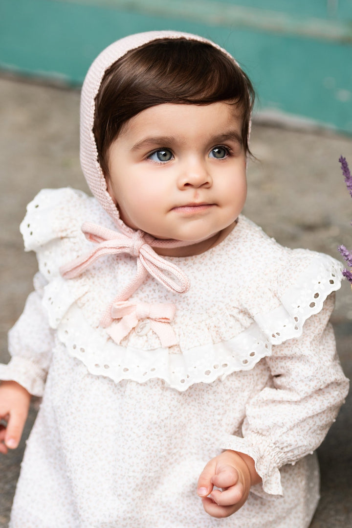 Foque "Petunia" Pink Floral Dress & Bloomers - Millie and John