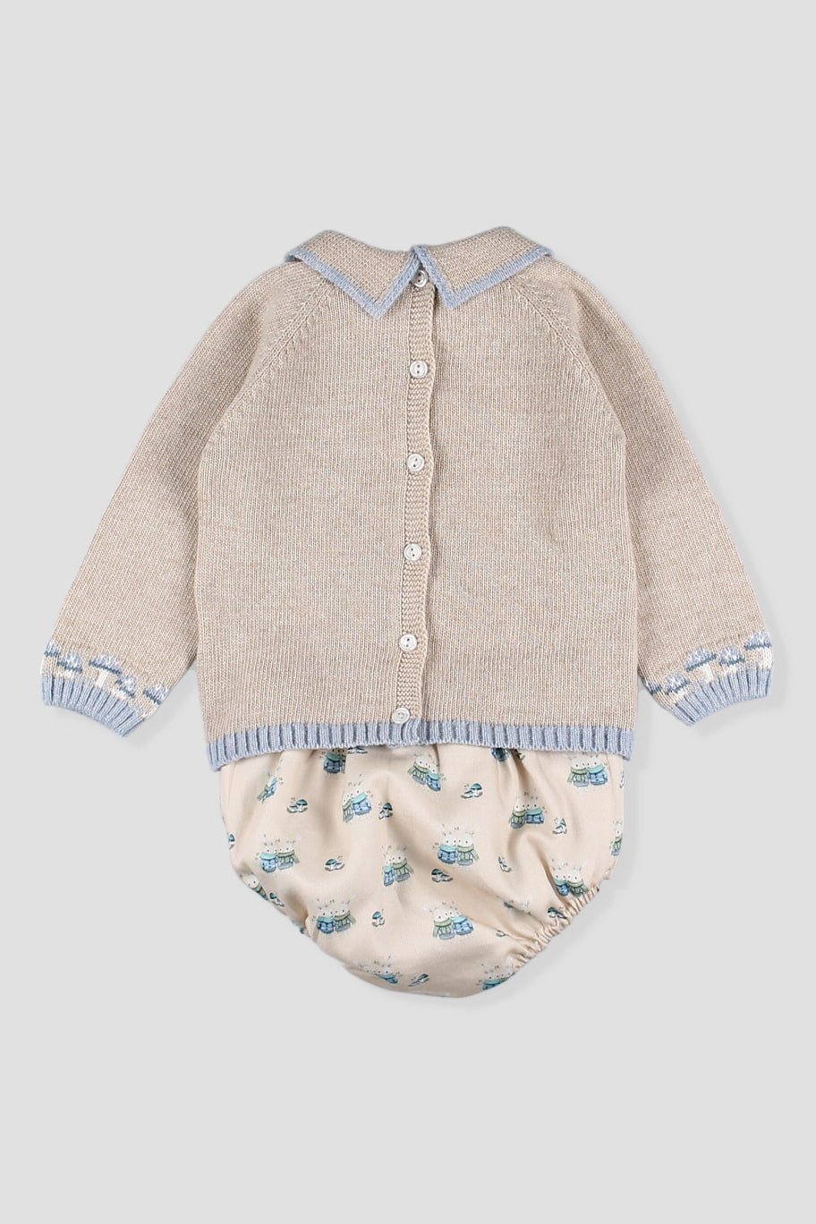 Foque "Rupert" Stone Knitted Bunny Top &amp; Jam Pants - Millie and John