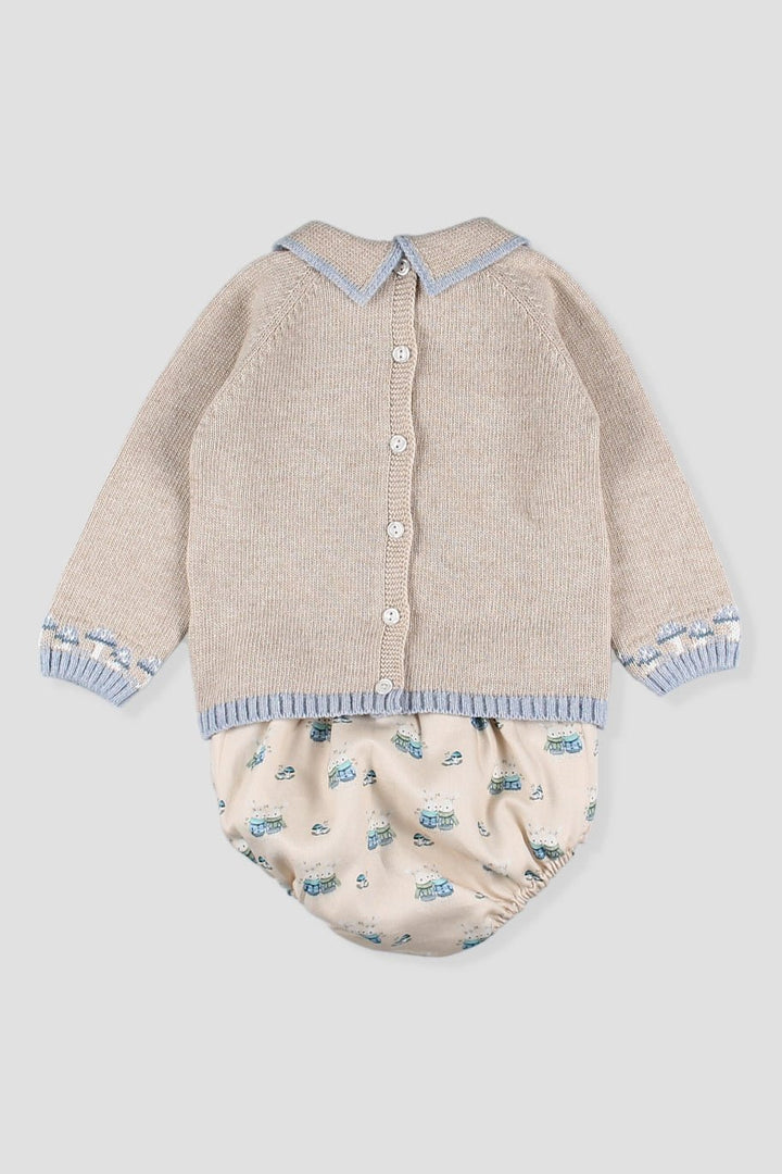 Foque "Rupert" Stone Knitted Bunny Top &amp; Jam Pants - Millie and John