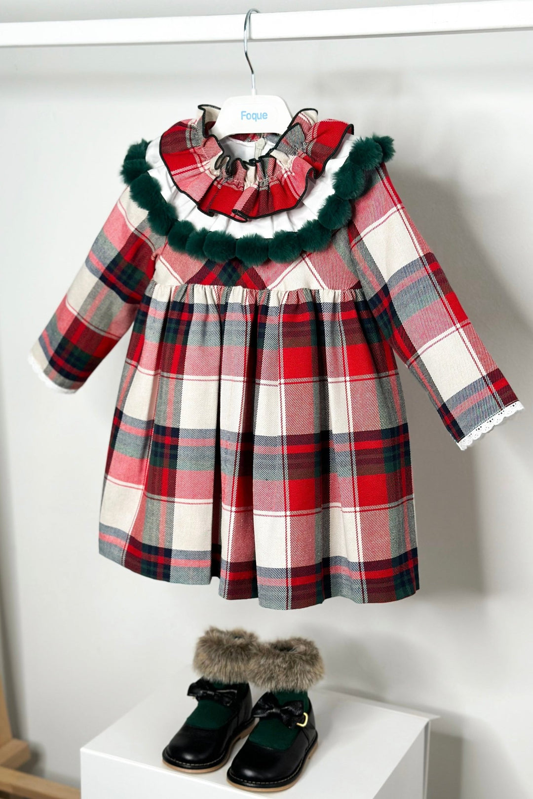 Foque "Stella" Red Tartan Dress - Millie and John