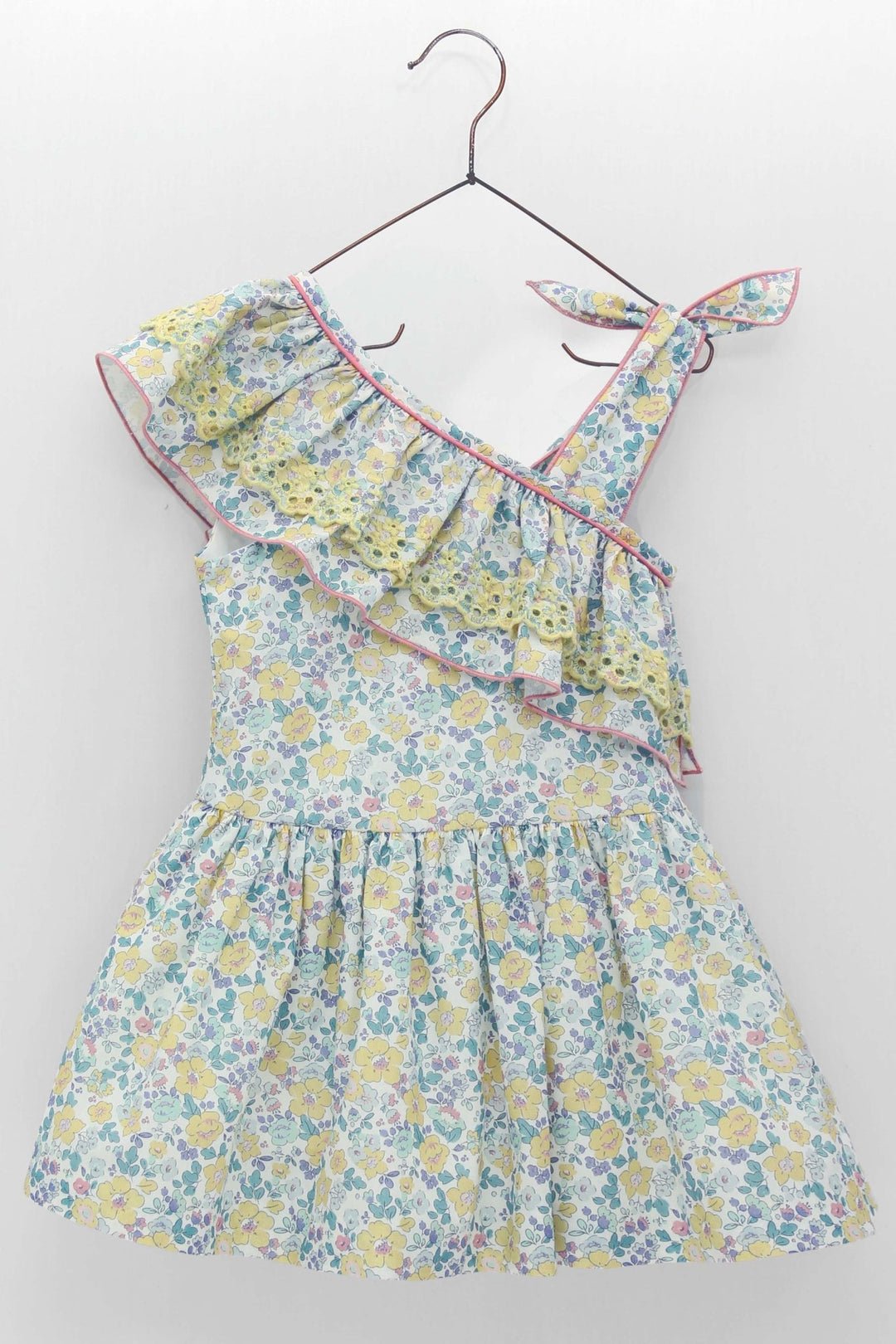 Foque "Valencia" Sage Green & Lemon Floral Dress - Millie and John