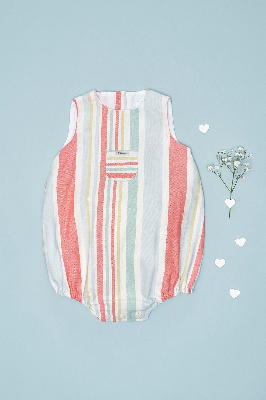 Foque "Yael" Multicoloured Stripe Romper - Millie and John