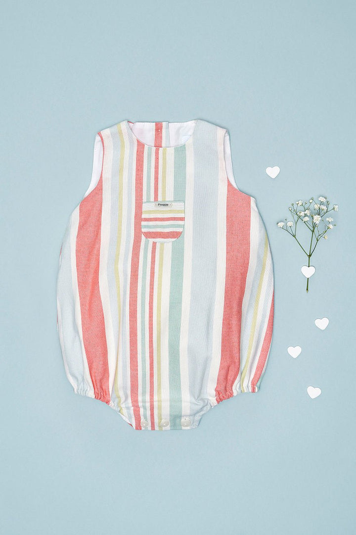 Foque "Yael" Multicoloured Stripe Romper - Millie and John