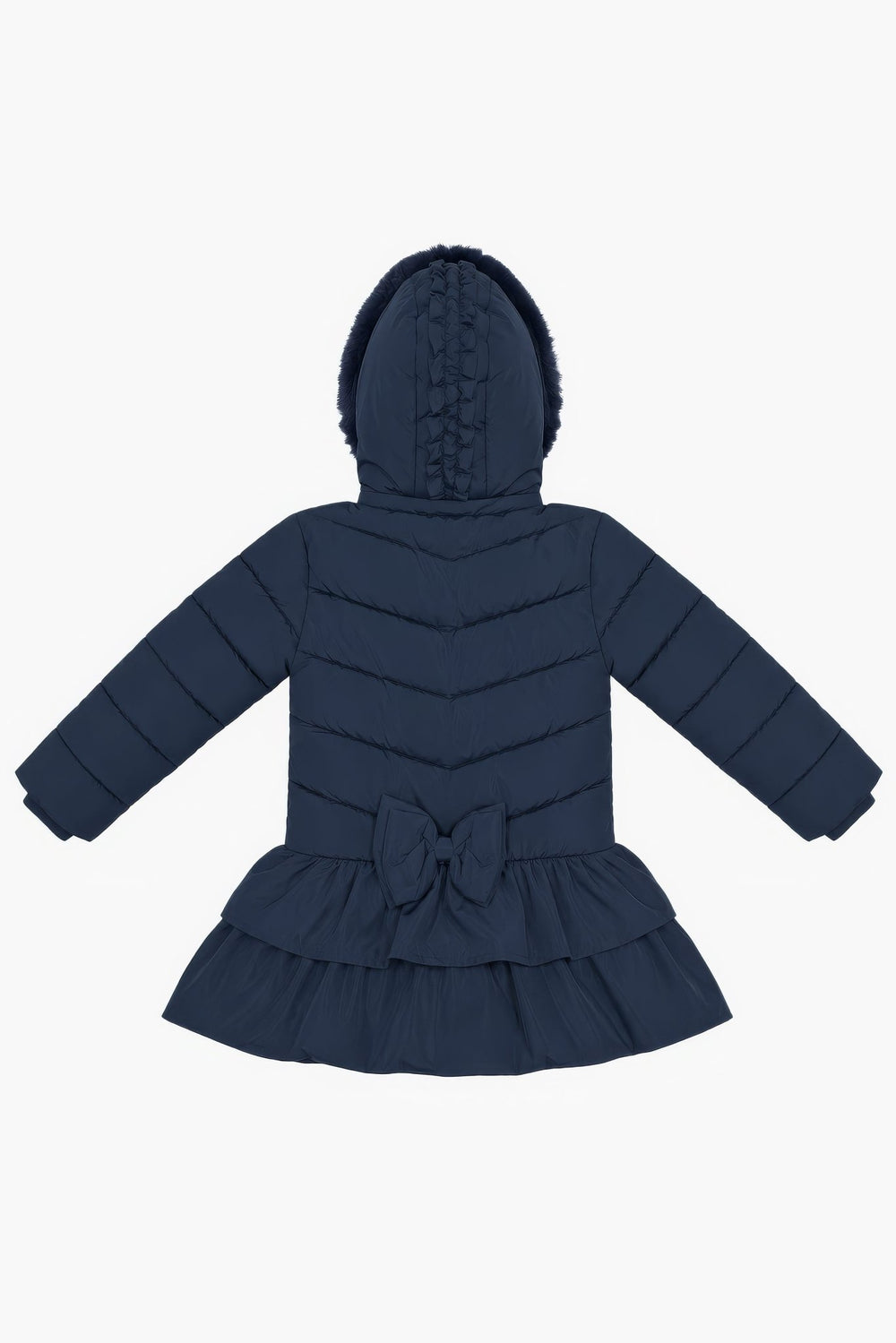 Giorgio Bambini "Florence" Navy Ruffle Puffer School Coat - Millie and John