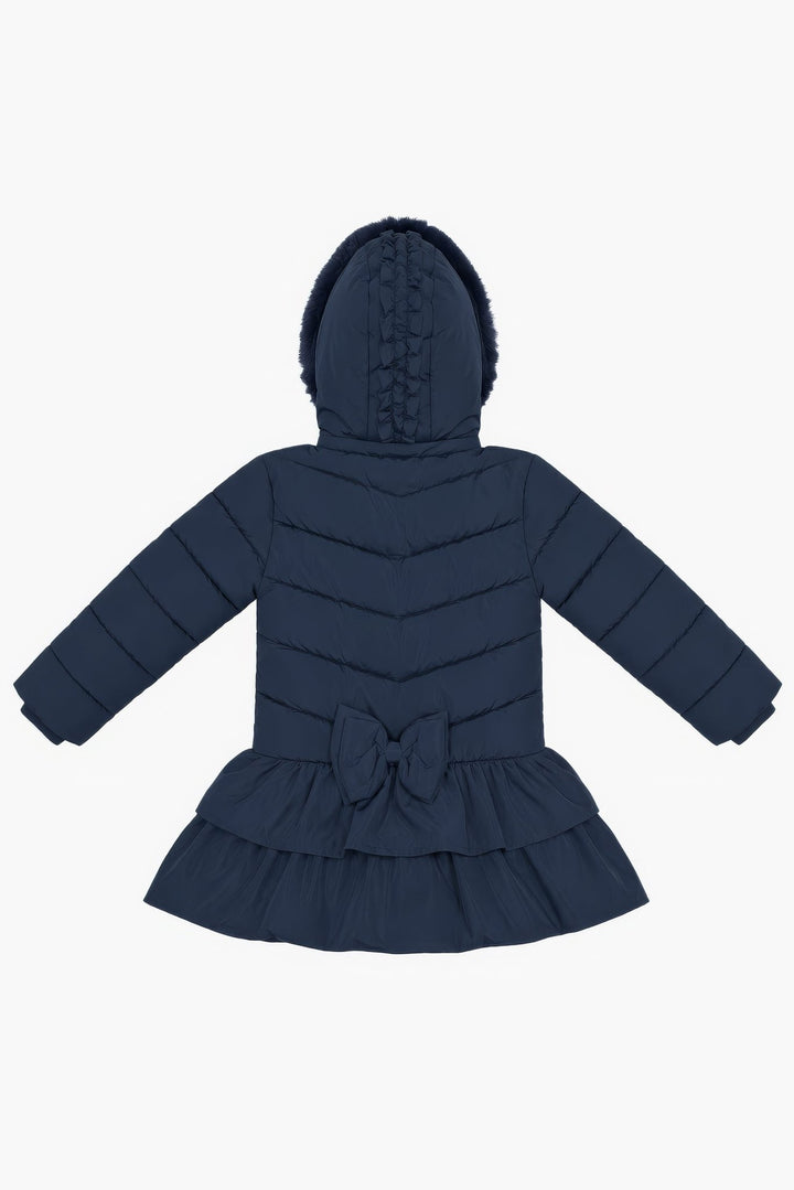 Giorgio Bambini "Florence" Navy Ruffle Puffer School Coat - Millie and John
