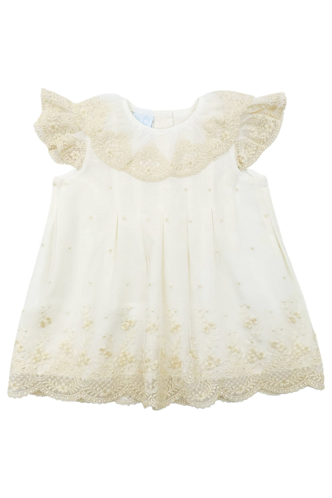 Granlei "Agnes" Ivory Polka Dot Lace Dress - Millie and John