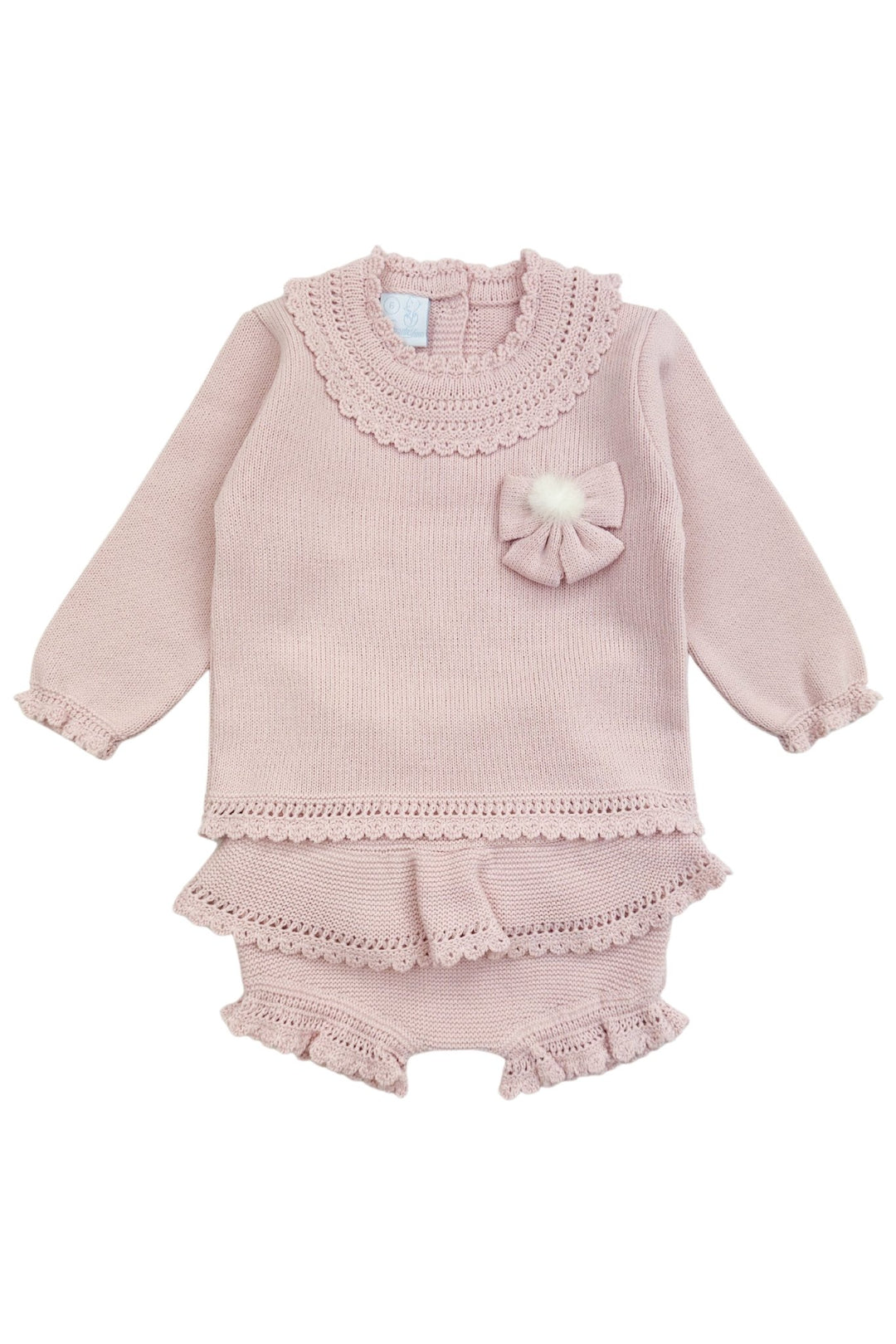 Granlei "Aida" Dusky Pink Knit Top & Shorts - Millie and John