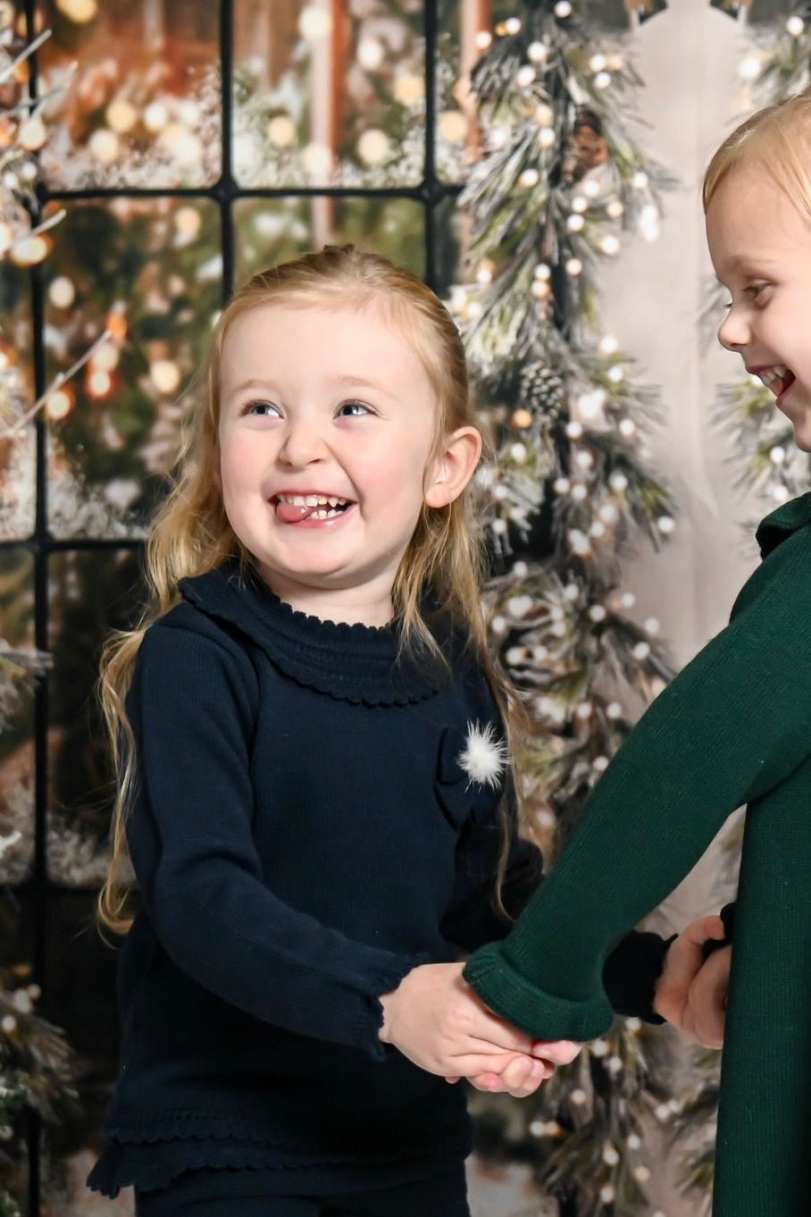 Granlei "Aida" Navy Knit Top & Shorts - Millie and John