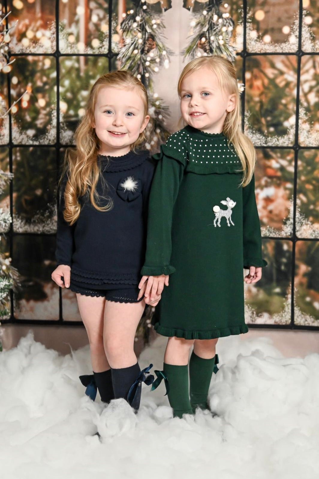 Granlei "Aida" Navy Knit Top & Shorts - Millie and John