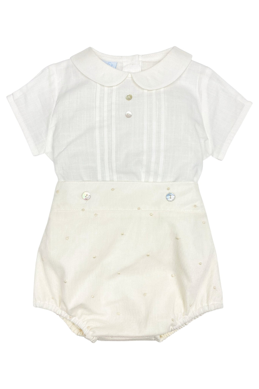 Granlei "Ansel" Ivory Polka Dot Shirt & Jam Pants - Millie and John