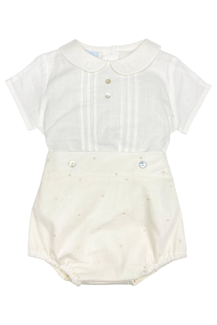 Granlei "Ansel" Ivory Polka Dot Shirt & Jam Pants - Millie and John