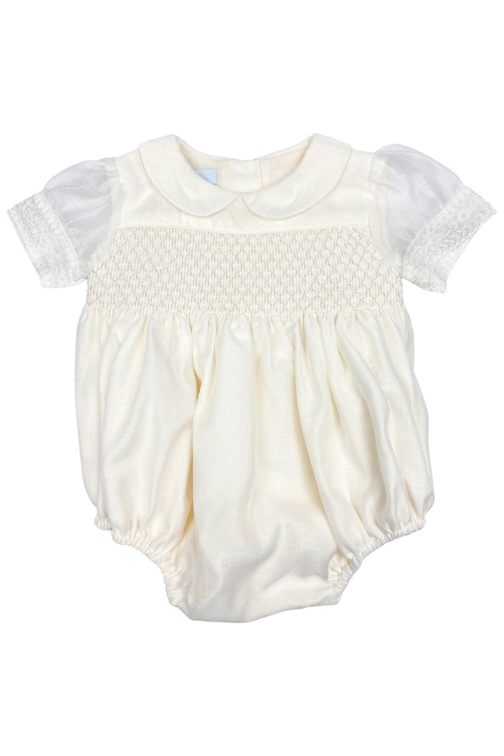 Granlei "Aspen" Ivory Smocked Romper - Millie and John