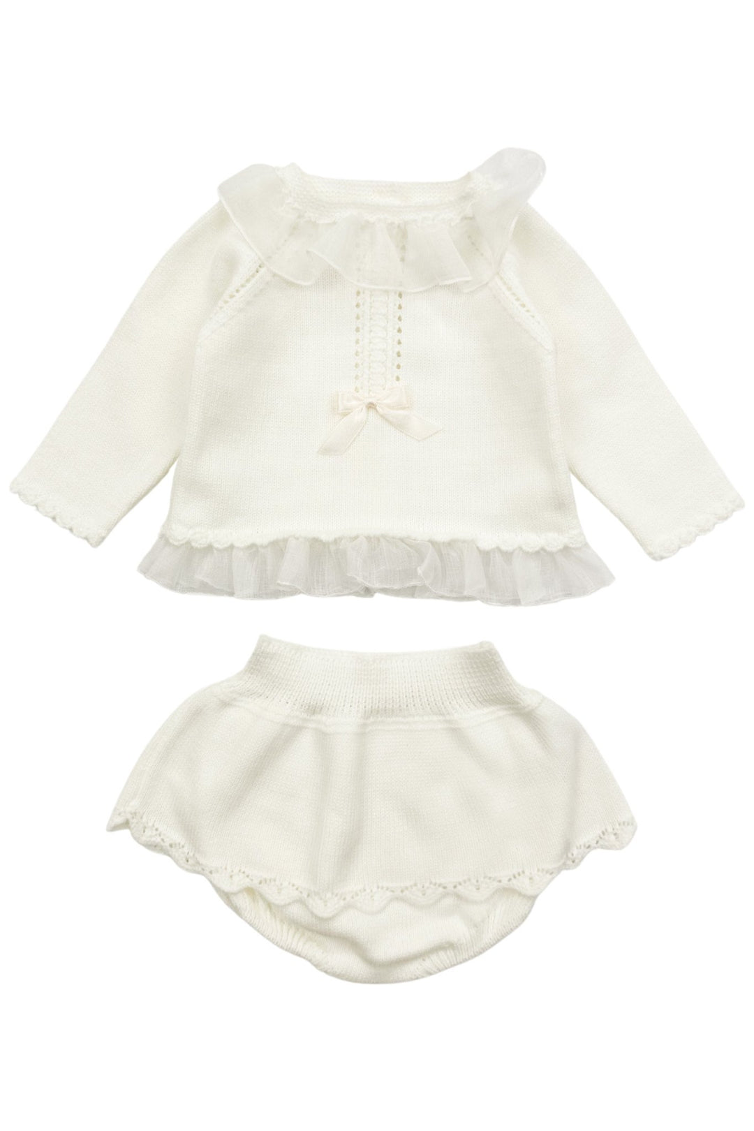 Granlei "Cora" Ivory Knit Top & Bloomers - Millie and John