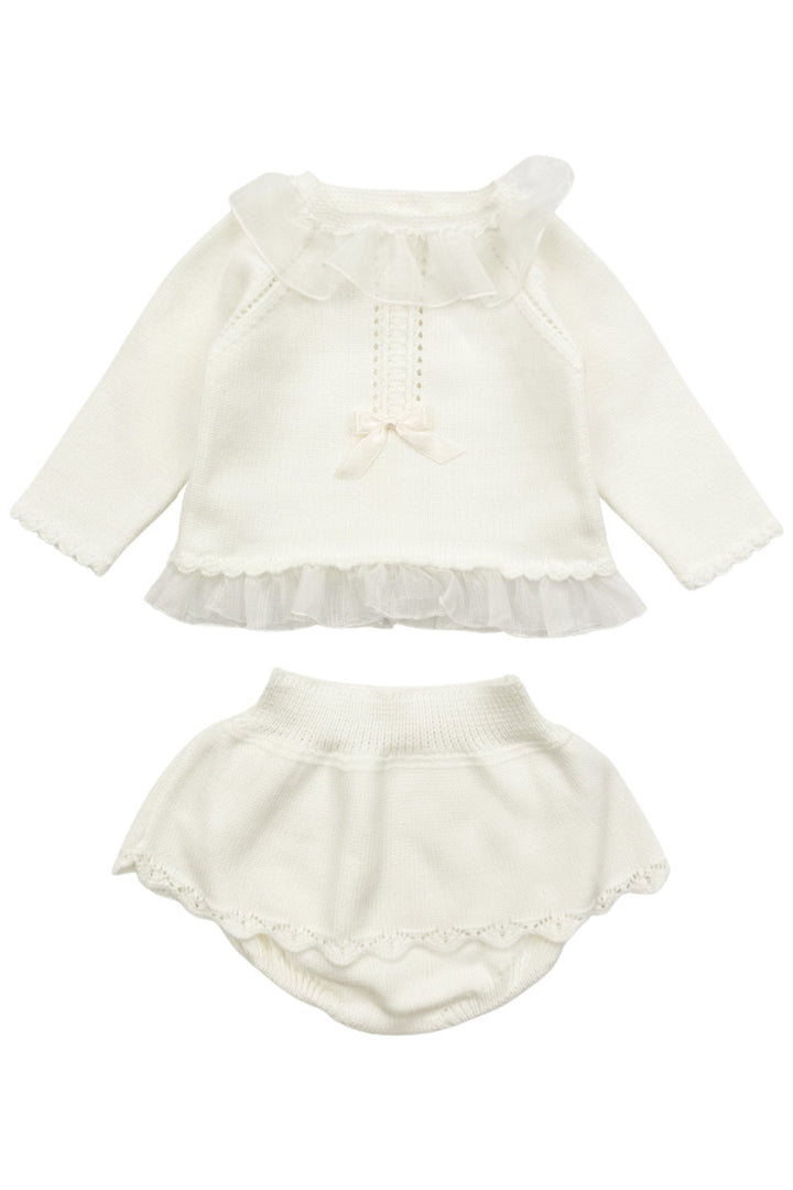 Granlei "Cora" Ivory Knit Top & Bloomers - Millie and John
