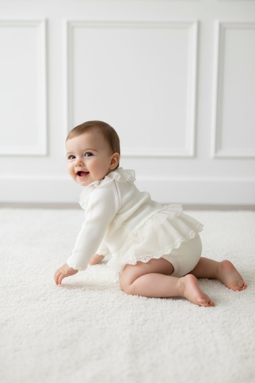 Granlei "Cora" Ivory Knit Top & Bloomers - Millie and John