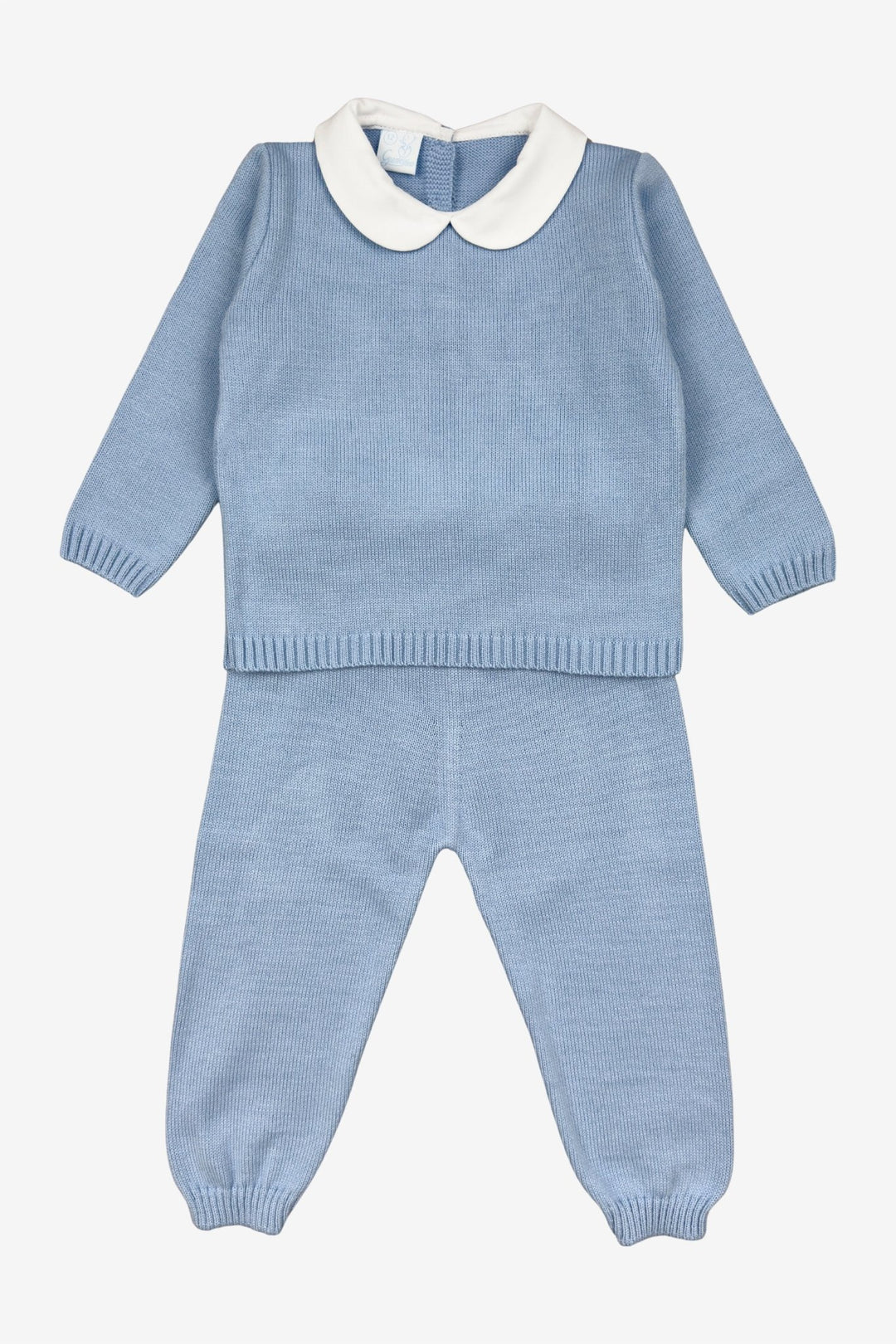 Granlei "Freddie" Dusky Blue Knitted Top & Trousers - Millie and John