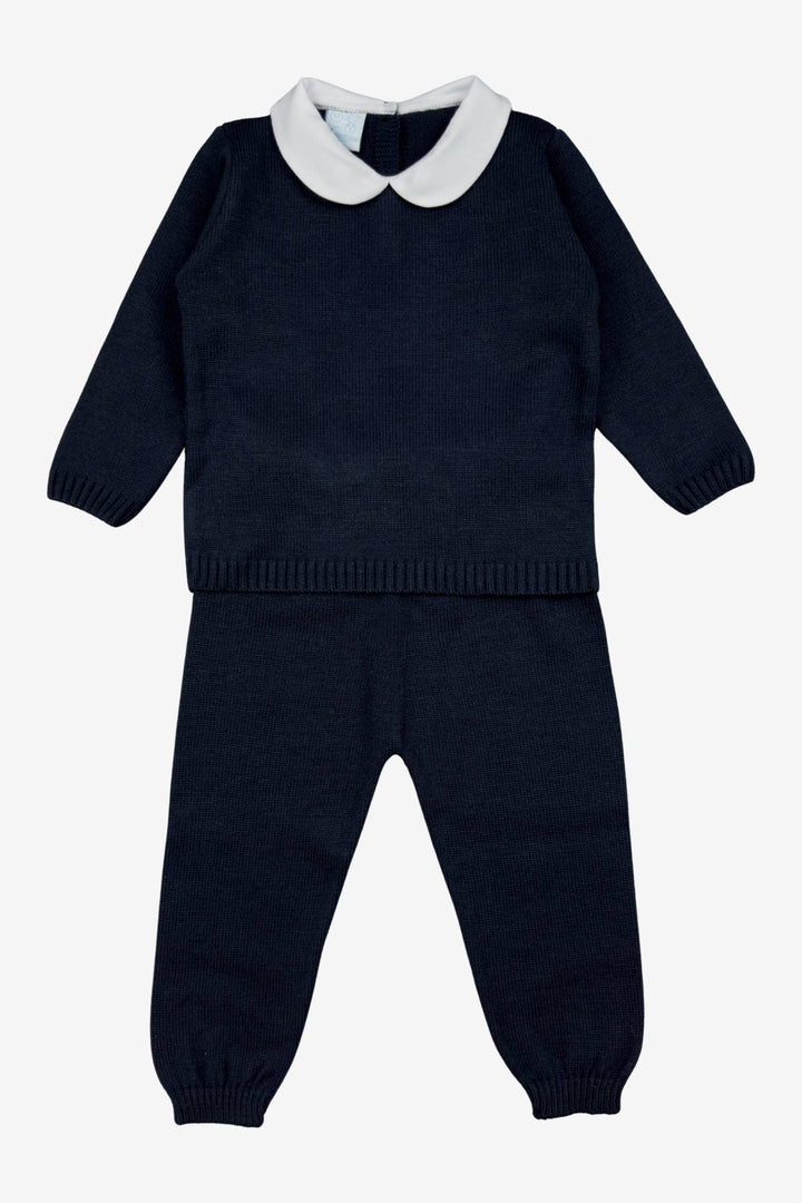 Granlei "Freddie" Navy Knitted Top & Trousers - Millie and John