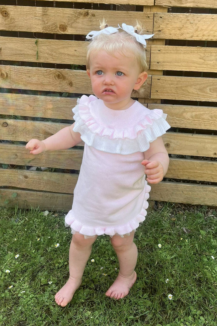 Granlei "Giselle" Baby Pink Knit Tulle Dress - Millie and John