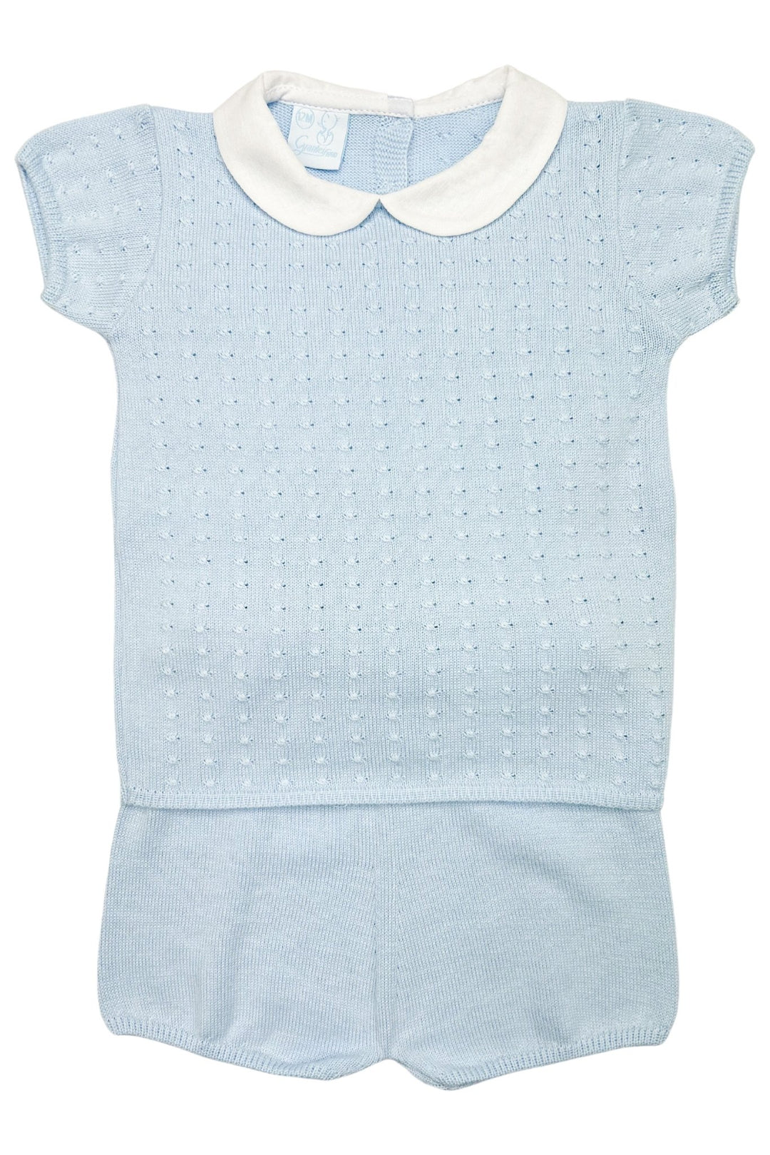 Granlei "Harry" Baby Blue Knit Top & Shorts - Millie and John