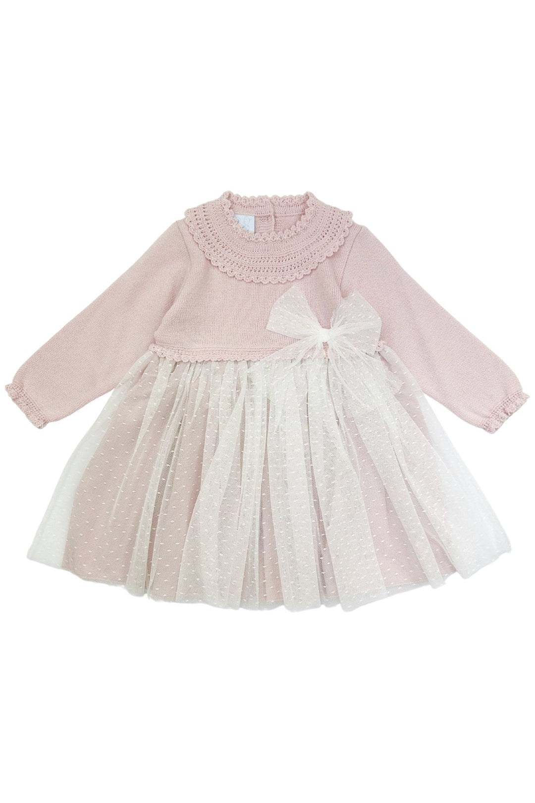 Granlei "Honey" Dusky Pink Shimmer Knit Tulle Dress - Millie and John