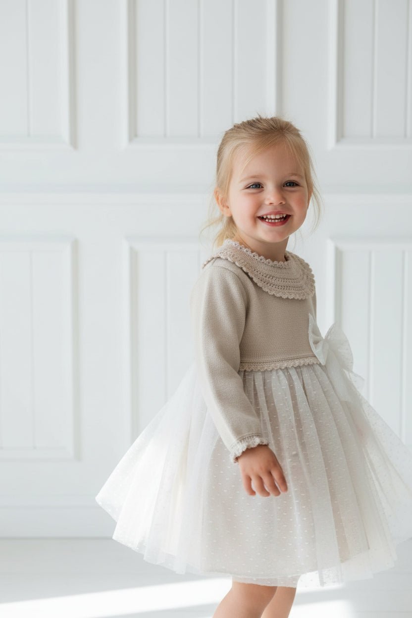 Granlei "Honey" Stone Shimmer Knit Tulle Dress - Millie and John