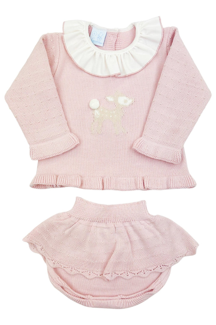 Granlei "Juno" Dusky Pink Knit Top & Bloomers - Millie and John