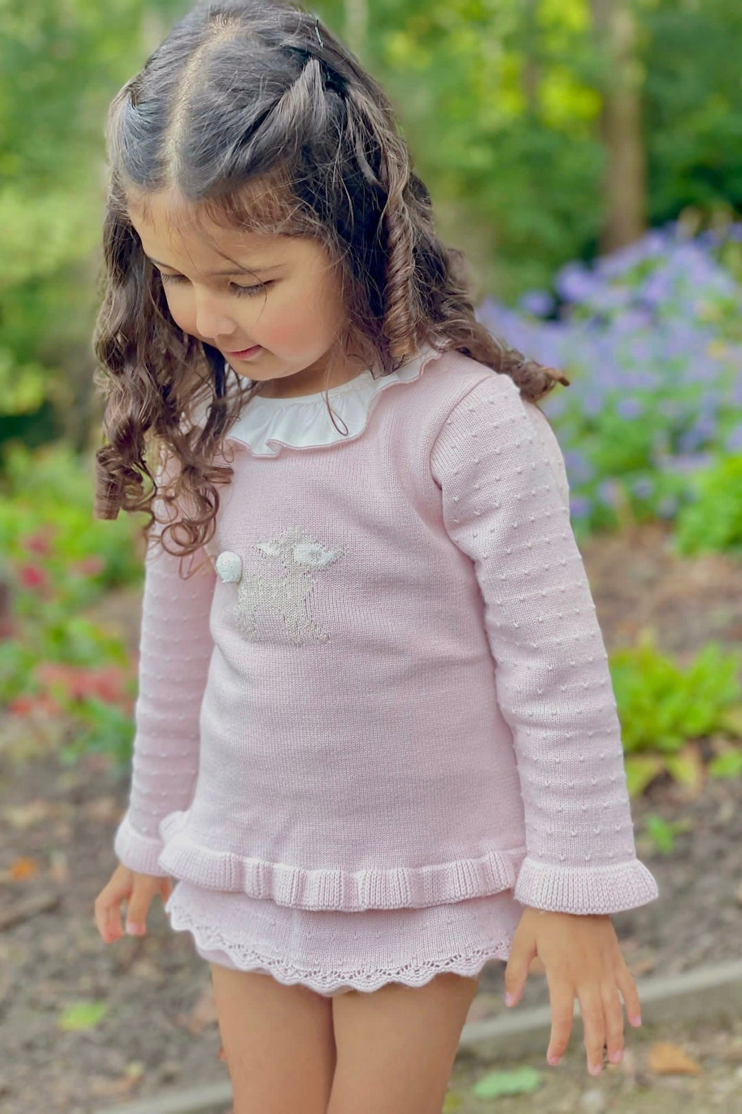 Granlei "Juno" Dusky Pink Knit Top & Bloomers - Millie and John