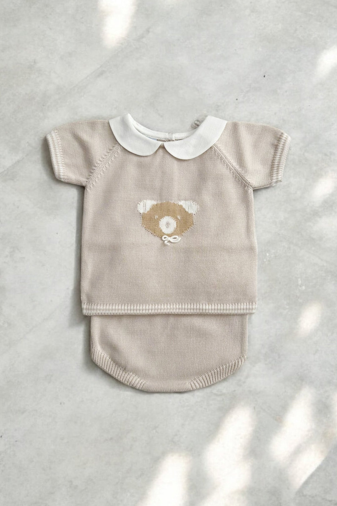 Granlei "Ralphie" Stone Knitted Bear Top & Jam Pants - Millie and John