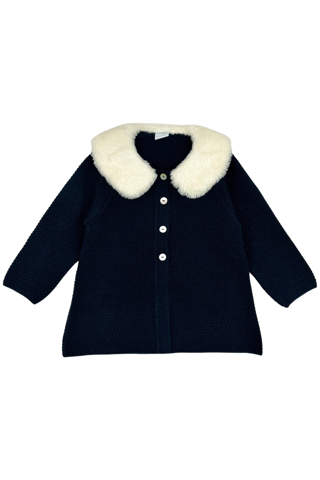 Granlei "Sammie" Navy Knit Faux Fur Jacket - Millie and John