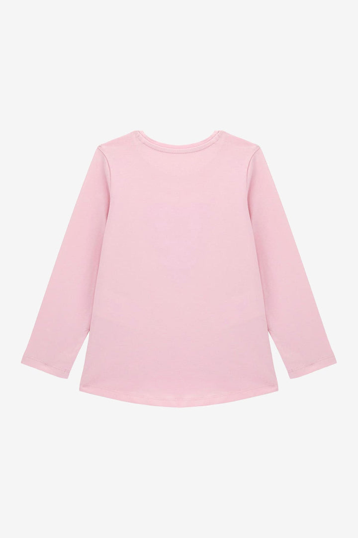 GUESS® Kids "Ava" Cotton Candy Pink Multicoloured Sequin Logo Top - Millie and John