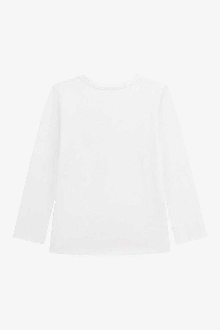 GUESS® Kids "Ava" White Multicoloured Sequin Logo Top - Millie and John