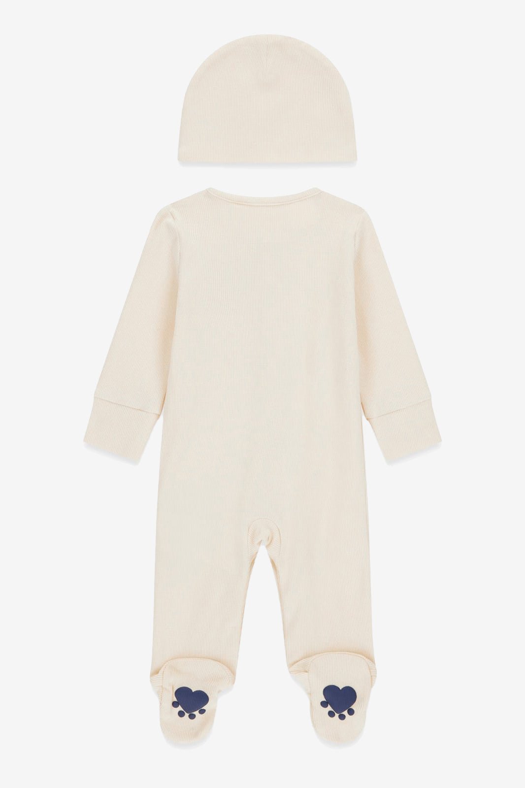 GUESS® Kids "Beau" Sand Ribbed Teddy Sleepsuit & Hat - Millie and John