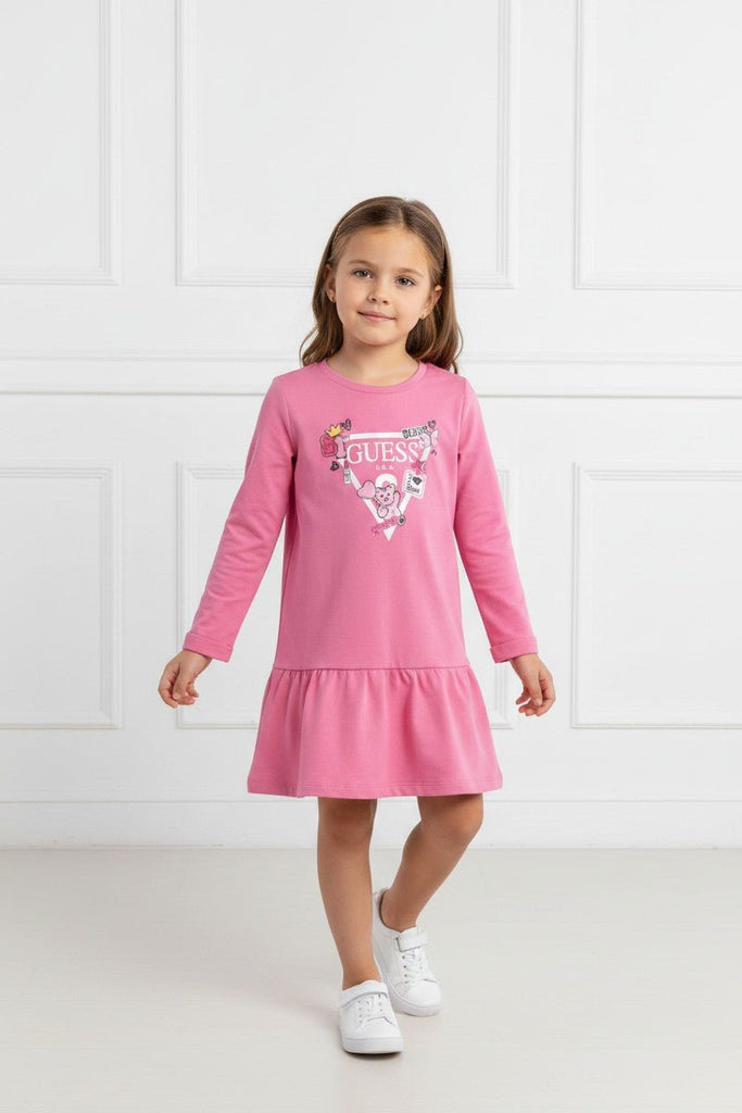 guess hot pink dress 