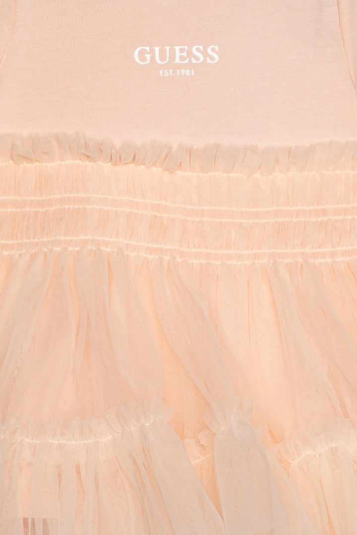GUESS® Kids "Clara" Pale Peach Tulle Dress - Millie and John