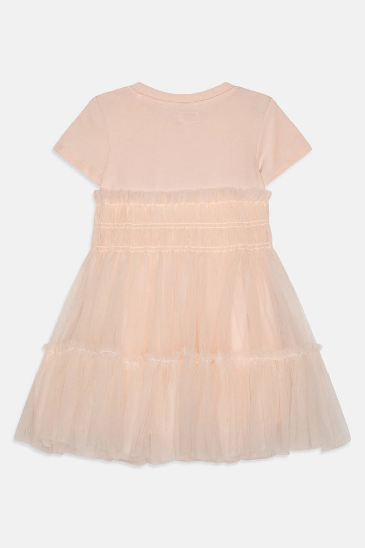 GUESS® Kids "Clara" Pale Peach Tulle Dress - Millie and John