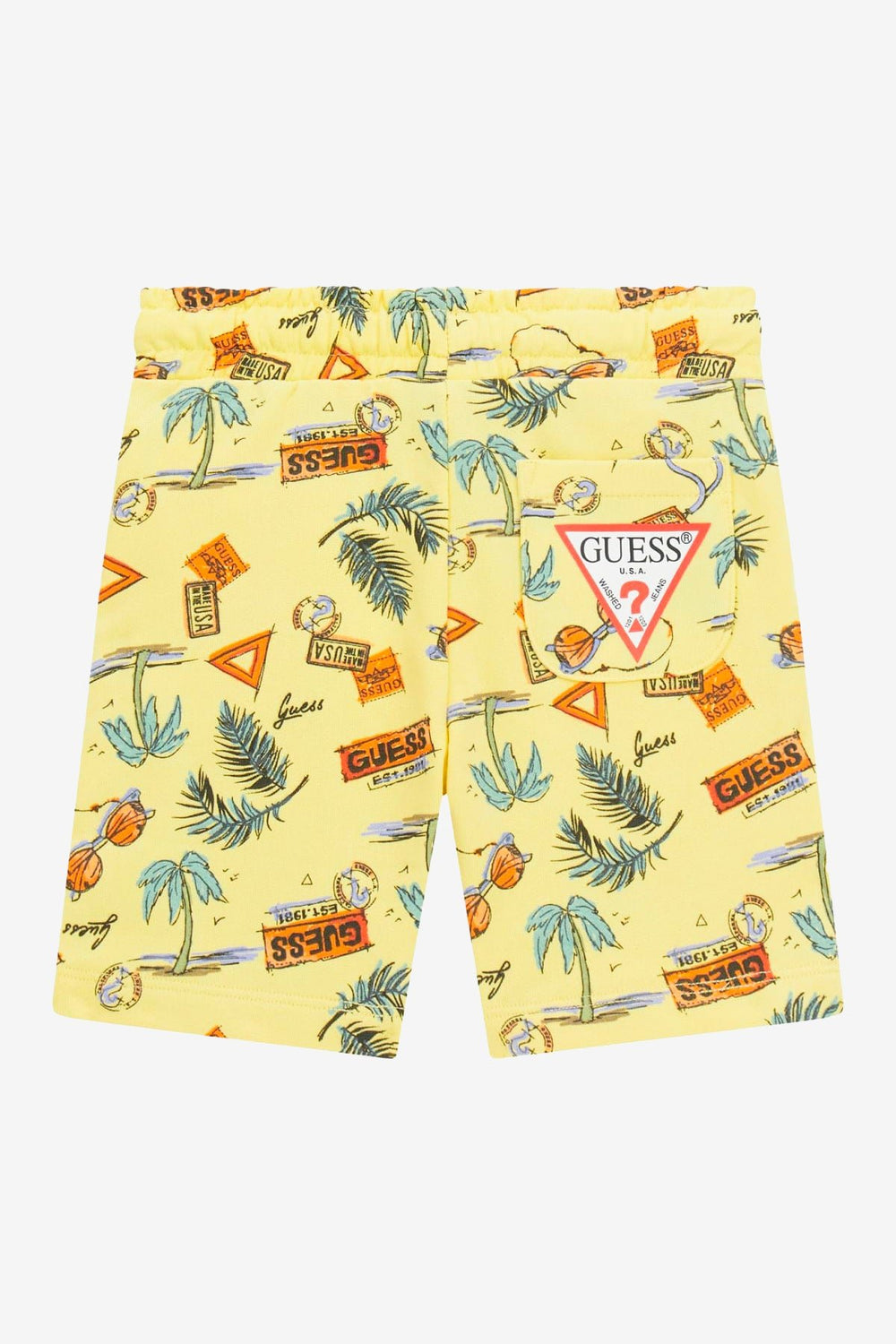 GUESS® Kids "Coby" Yellow Summer Print Shorts - Millie and John