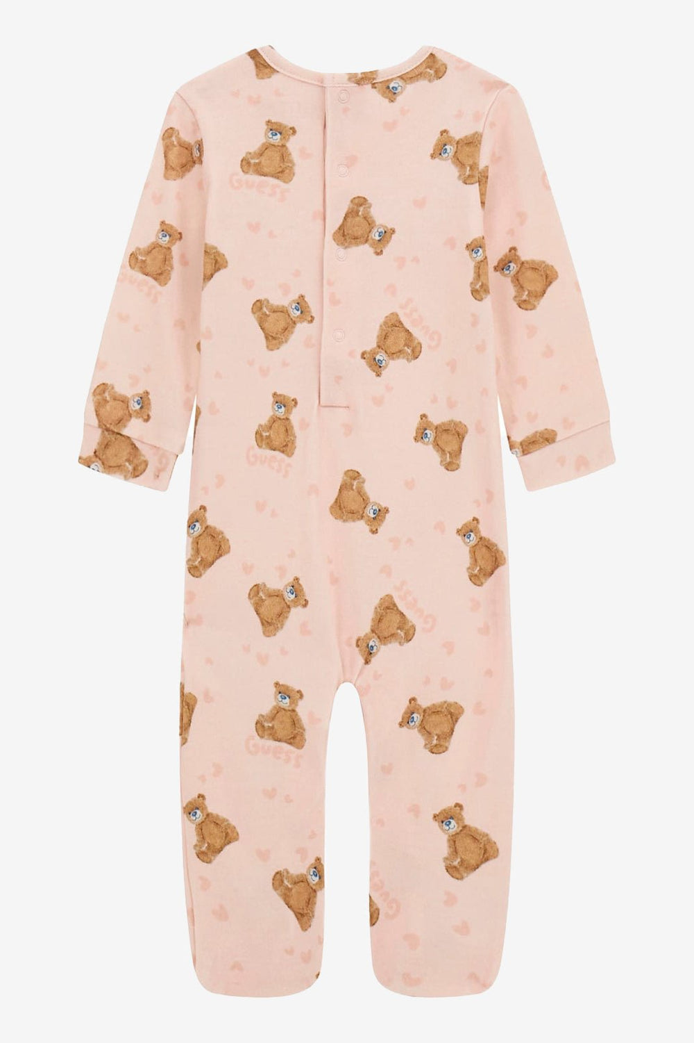 GUESS® Kids "Dolly" Pink Bear Print Sleepsuit - Millie and John