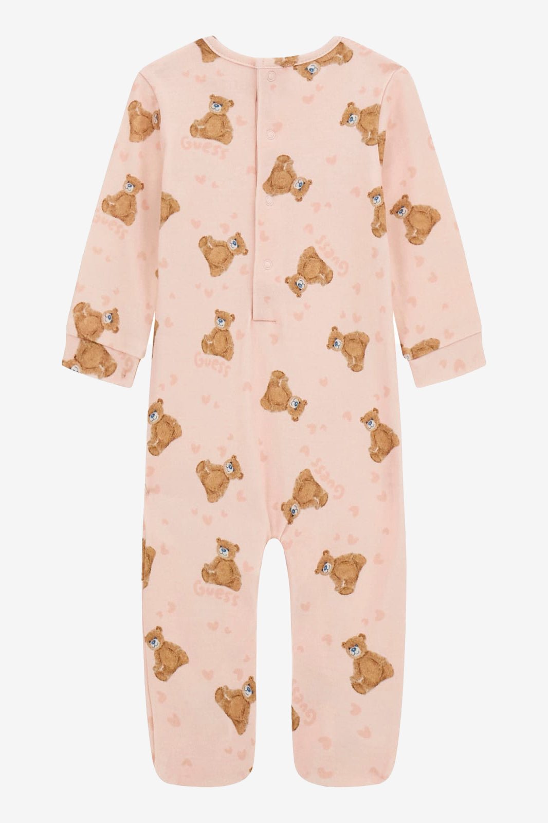 GUESS® Kids "Dolly" Pink Bear Print Sleepsuit - Millie and John