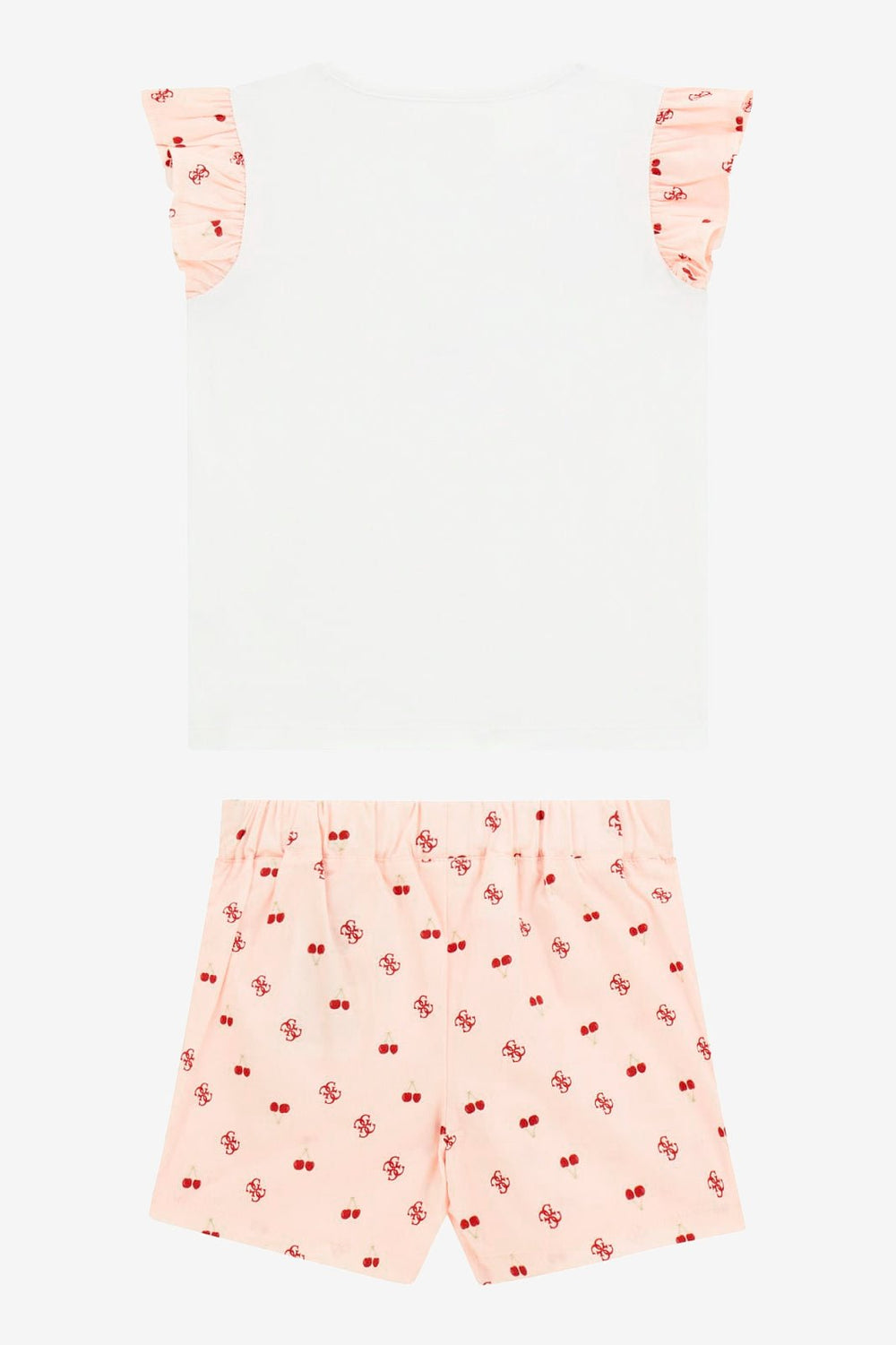 GUESS® Kids "Dulcie" Peach & Red Cherry Print Top & Skort - Millie and John