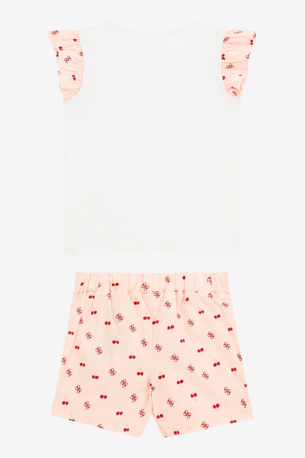 GUESS® Kids "Dulcie" Peach & Red Cherry Print Top & Skort - Millie and John