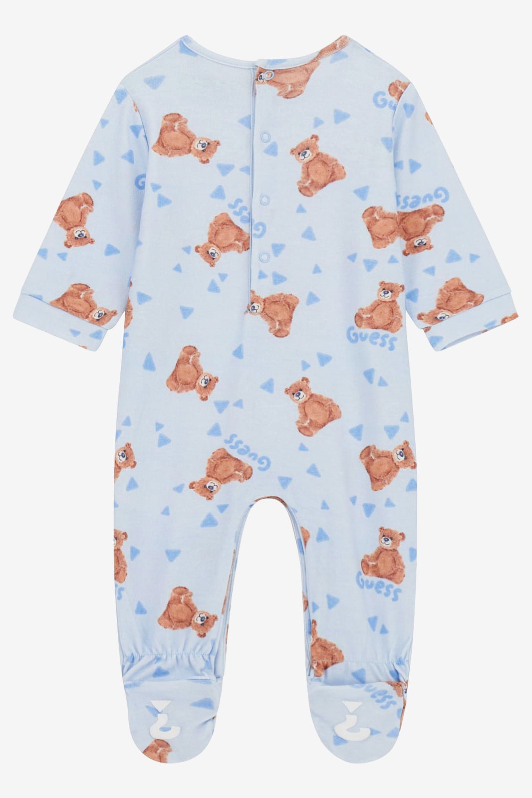 GUESS® Kids "Elliot" Blue Bear Print Sleepsuit - Millie and John