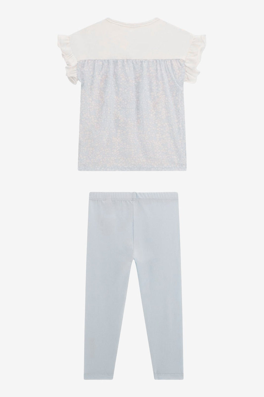 GUESS® Kids "Hallie" Blue Floral Heart T-Shirt & Leggings - Millie and John