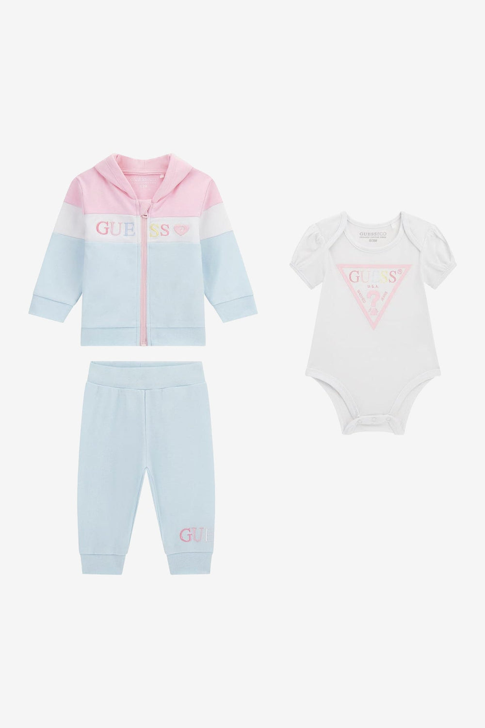 GUESS® Kids "Harper" Pink & Blue 3 - Piece Lounge Set - Millie and John