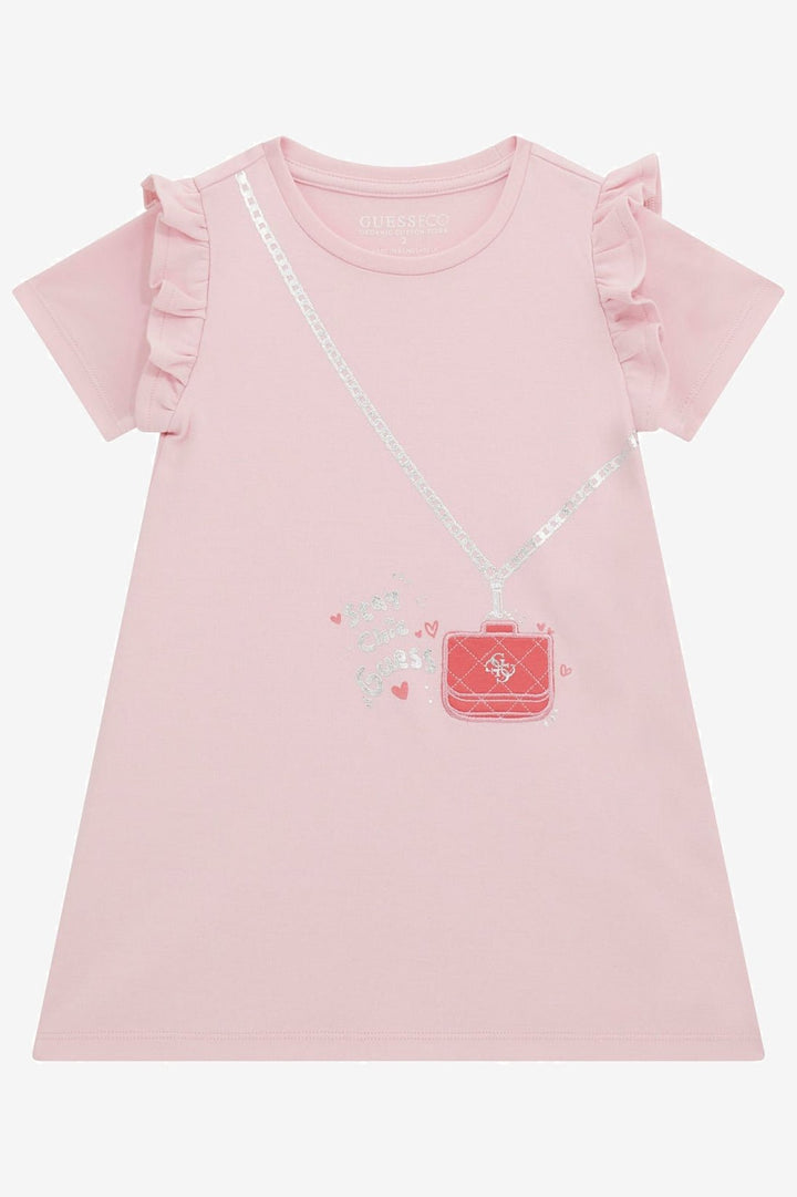 GUESS® Kids "Lainey" Candy Pink Faux Bag Dress - Millie and John