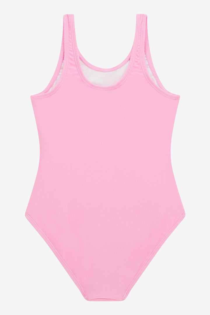 GUESS® Kids "Marina" Candy Pink Diamanté Logo Swimsuit - Millie and John
