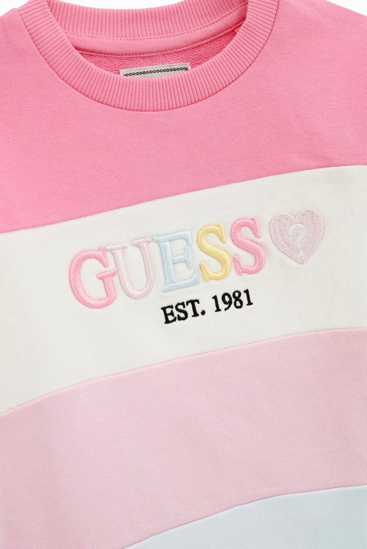GUESS® Kids "Maya" Pink & Blue Colour Block Tracksuit - Millie and John