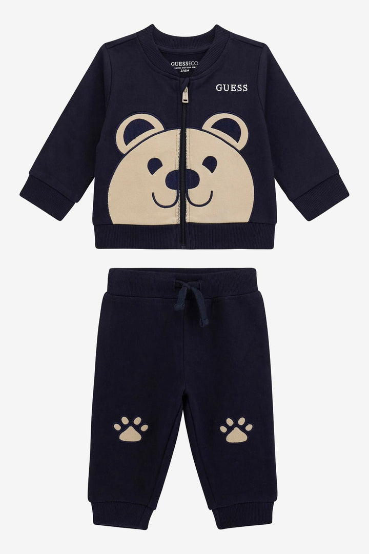 GUESS® Kids "Miles" Navy Bear Jacket & Joggers - Millie and John