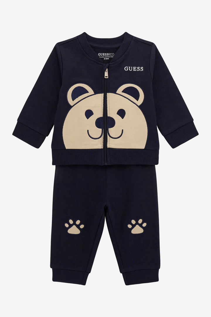 GUESS® Kids "Miles" Navy Bear Jacket & Joggers - Millie and John